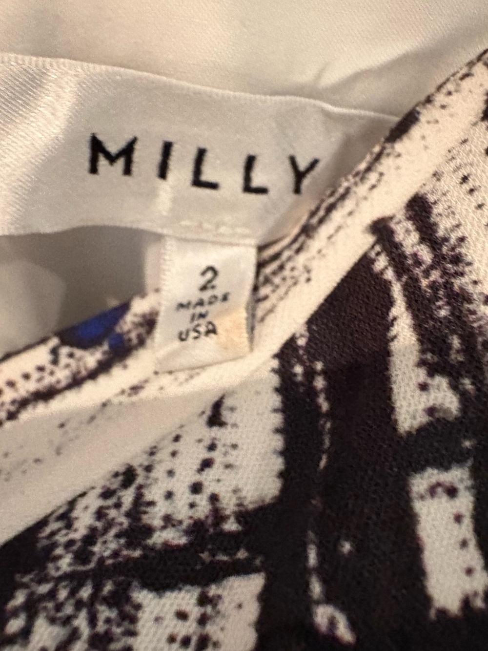 Milly Black, White & Blue Graphic Print jumpsuit